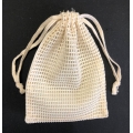 Natural Cotton Net/Fabric Bag 5"x7" (12)